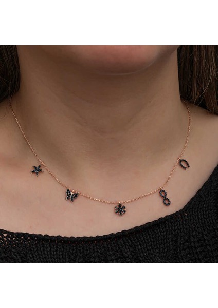 925 Ayar Gümüş Rose Şans Kadın Kolye T8664 (800800) fırsatları