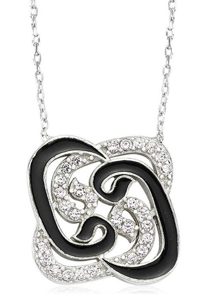 925 Ayar Gümüş Pervane Vav Kadın Gümüş Kolye PT1340095 (800800)