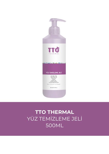 Yüz Temizleme Jeli 500 ml E Vitamini İçeren Arındırıcı Dengeleyici Etki ile Cilt Temizliği