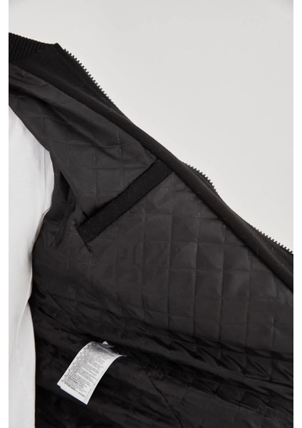 Erkek Içten Elyaf ve Astarlı Kolları Suni Deri Ceket - Turuncu