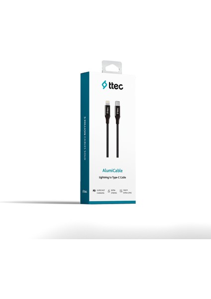AlumiCable USB-C - Lightning Hızlı Şarj Kablosu 150 cm Siyah 2DK41S fiyatları