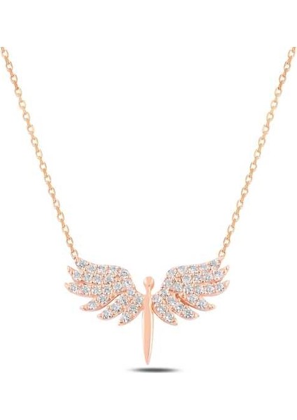 925 Ayar Gümüş Rose Mikail Meleği Kadın Gümüş Kolye T5752 (800800) fiyatları