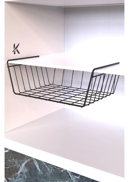Siyah Kanguru Sepeti Banyo Mutfak Düzenleyici Raf