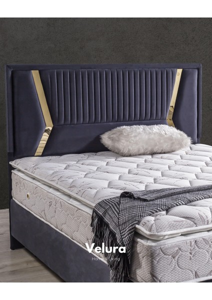 Elisa Form Çift Kişilik Yatak Baza Başlık Seti (160 x 200)