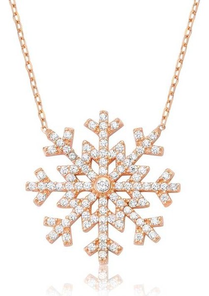 925 Ayar Gümüş Kar Tanesi Kadın Gümüş Kolye PT2610274 (800800)