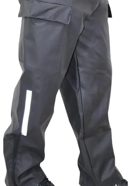 Yağmurluk Takım (Bahçıvan Tipi Askılı Pantolon ve Mont) - Siyah indirimleri