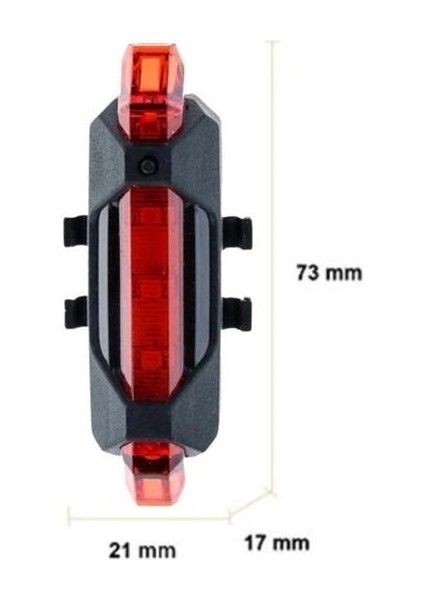 Buffer® USB Şarj Edilebilir Parlak Bisiklet LED Lamba Su Geçirmez Güvenlik Uyarı Arka Lamba Işığı indirimleri