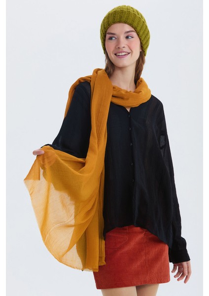 Ince Dökümlü Bambu Şal Mavi Taba modelleri