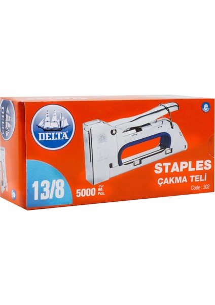 Delta Zımba Teli 302 13/8 (5000 Adet) 6'lı Paket