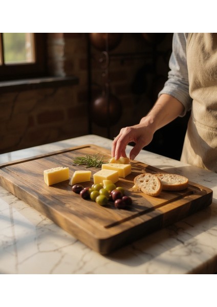 Demycraft Corte Ceviz Ağacı Kesme Tahtası 40 x 25 Cm. fırsatları