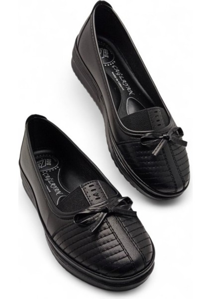 Kadın Günlük Klasik Rahat Kaymaz Taban Ortopedik Babet Anne Ayakkabısı