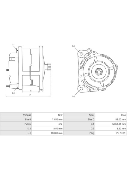 12V Alternatör Dinamo Marellı-Denso Tipi 85 A ( W-L ) Caterpıllar-Forklift-Hidromek-Massey Ferguson indirimleri