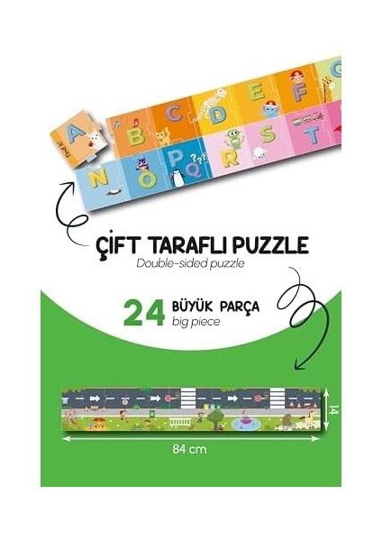& Folks Abc Town Multi Activity Set, Wipe Clean Foldable Book And Puzzle, Yol ve Alfabe Puzzle Kitap Seti, Alphabet Street, Abc Şehri Multi Aktivite Seti fiyatları