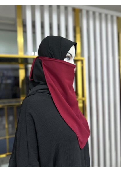 Iç Pece Baglamalı ,hijab ,nikap Bordo Renk modelleri