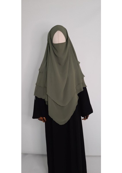 3 Katlı Multi Sifon Sufle Esarp ( Orta Boy ) Hijap Yeşil modelleri