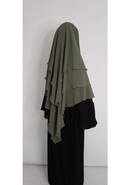 3 Katlı Multi Sifon Sufle Esarp ( Orta Boy ) Hijap Yeşil