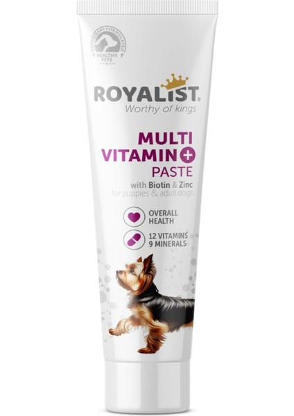 Multi Vitamin+ Paste | Yavru ve Yetişkin Köpekler Için Vitamin & Mineral Macunu – Biotin & Çinko Içerikli
