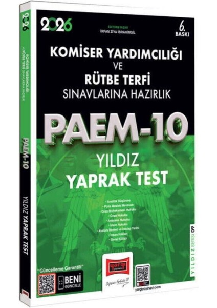 Yargı Yayınları 2026 Paem Komiser Yardımcılığı ve Rütbe Terfi Sınavlarına Hazırlık Yıldız Yaprak Test