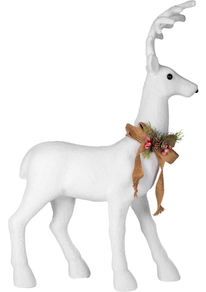 Yılbaşı Süsü, Geyik, Beyaz - 75X52 cm fiyatları