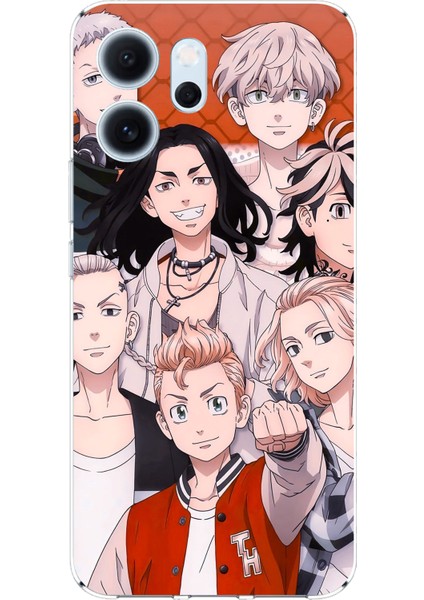 Oppo Reno 14F Uyumlu Tokyo Revengers Karakterler Baskılı Silikon Kılıf