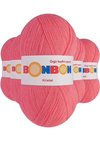 5 Adet Kristal El Örgü Lif Ipi Pembe 98230