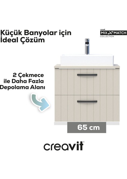 D10 Next Lavabo Dolabı Iki Çekmeceli 65 cm Dafne Lake Kapak fiyatları