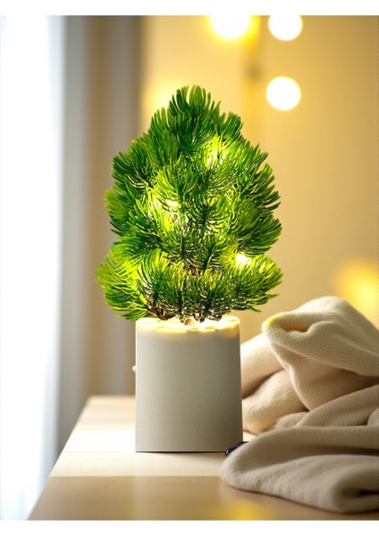 Çam Ağacı Yılbaşı Ağacı Tasarımlı Gece Lambası 27 cm x 7,5 cm