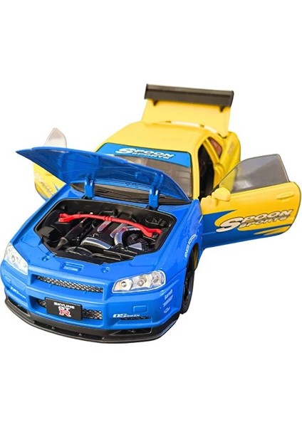 Nissan Skyline Gt-R R341:24 Ölçek Premium Die-Cast Model Araba – Koleksiyonluk, Açılır Kapı & Kaput indirimleri