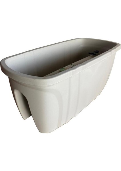 SY-5710 Opal Balkon Küpeşte Saksı 15 Litre Kirli Beyaz 4 Adet modelleri
