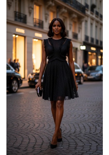 Monica Lez Ithal Dantel Tasarım Elbise W 2026 fiyatları