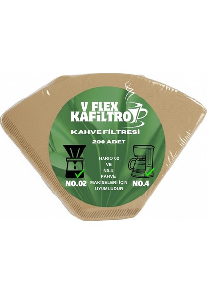 V Flex Hario ve No.4 Uyumlu Kahve Filtresi (200 Adet) fiyatları