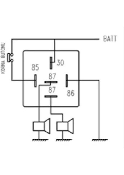 Titreyen Korna Rölesi (Kesici Röle) 12 Volt 30 Amper 5 Uçlu fiyatları
