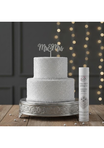 Kadife (Velvet) Sprey Gıda Boyası Gümüş 250 ml fiyatları