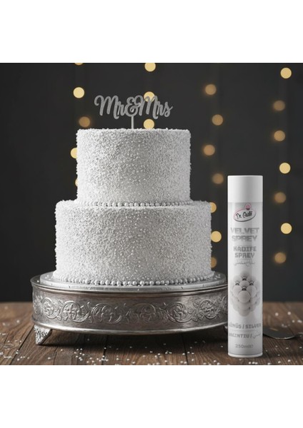 Kadife (Velvet) Sprey Gıda Boyası Gümüş 250 ml modelleri