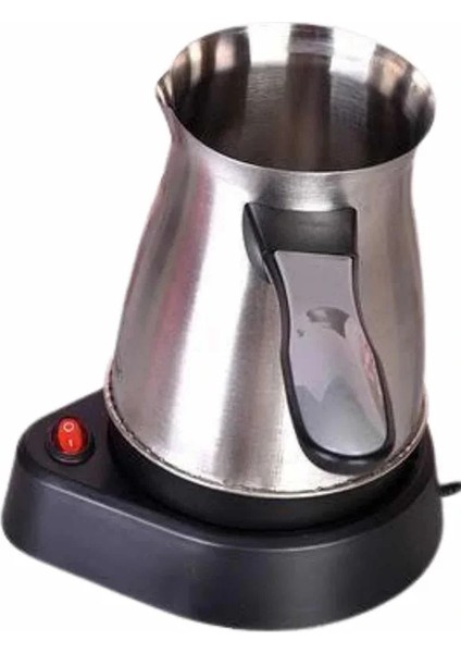 Elektrikli Cezve 800 Watt Paslanmaz Çelik Türk Kahve Makinesi Saplı