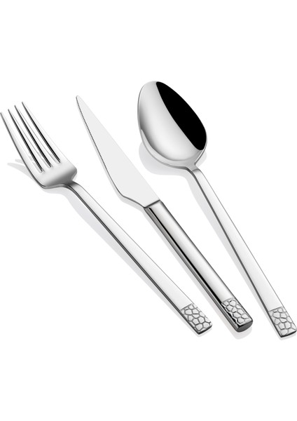 Arsel Mozaik Sade 77 Parça 12 Kişilik Kutulu Çatal Kaşık Bıçak Takımı