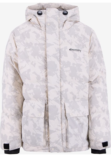 D5WM-MNT3992 Gri Relaxed Baskılı Erkek Kayak Montu