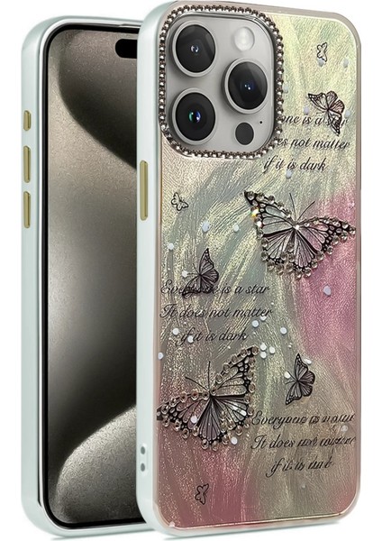 CPT16 iPhone 15 Pro Max Kılıf Blade Aynalı Desenli Kapak - Desen 6