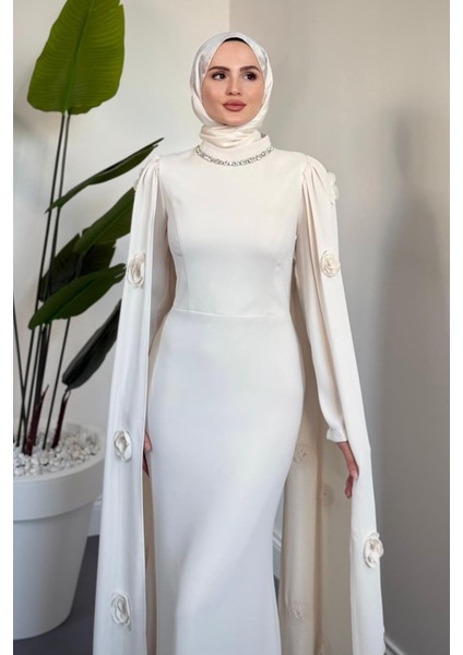 Aliya Pelerini Güllü Balık Abiye Krem fiyatları