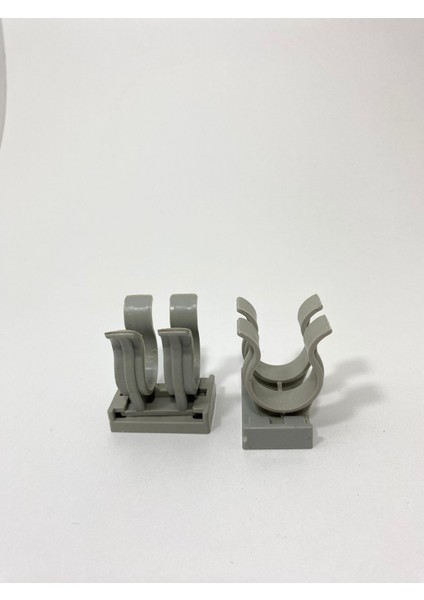 Plastik Baza Klipsi Gri ( 10 Adet )