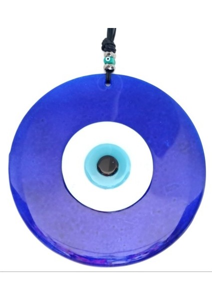 Mavi Cam Nazar Boncuklu 20 Santimetre El Yapımı Duvar Süsü