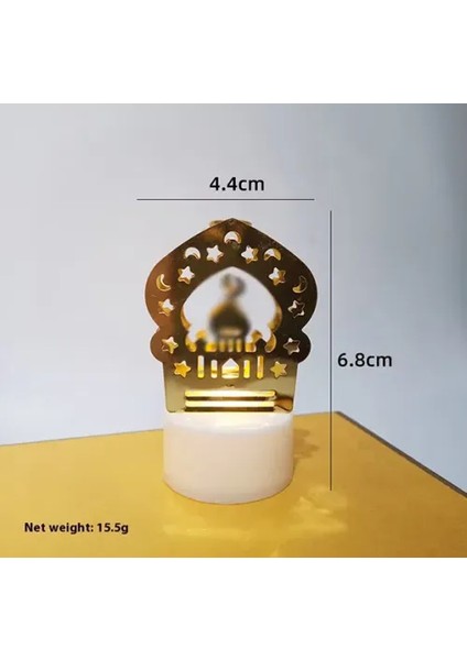 12'li Ramazan Ayaklı LED Işık (Gold, Minare Motifli) fırsatları