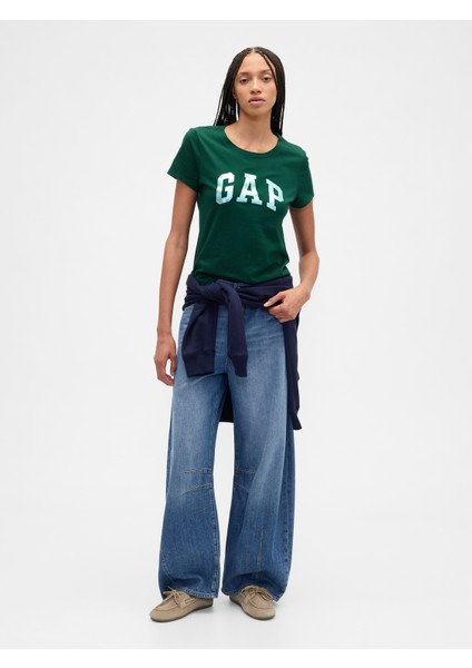 Kadın Koyu Yeşil Gap Logo T-Shirt fırsatları