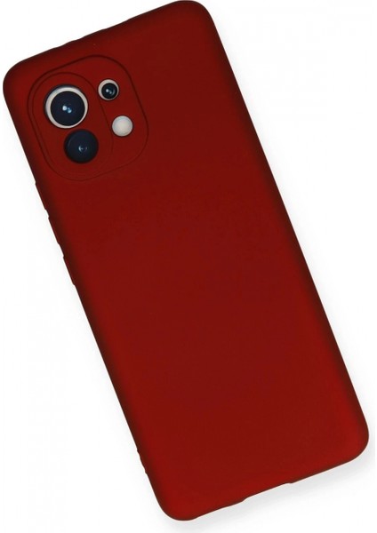Xiaomi Mi 11 Kılıf First Silikon - Bordo (K95) modelleri