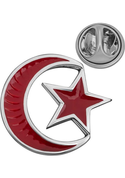 Gümüş Ay Yıldız Rozet