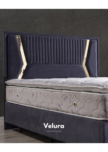 Elisa Form Çift Kişilik Yatak Baza Başlık Seti (180 x 200)