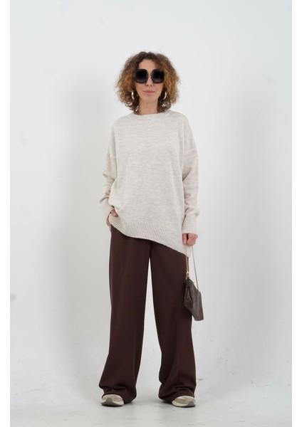 Bej Melanj Best Bisiklet Yaka Kazak fiyatları