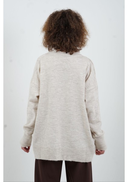 Bej Melanj Best Bisiklet Yaka Kazak fırsatları