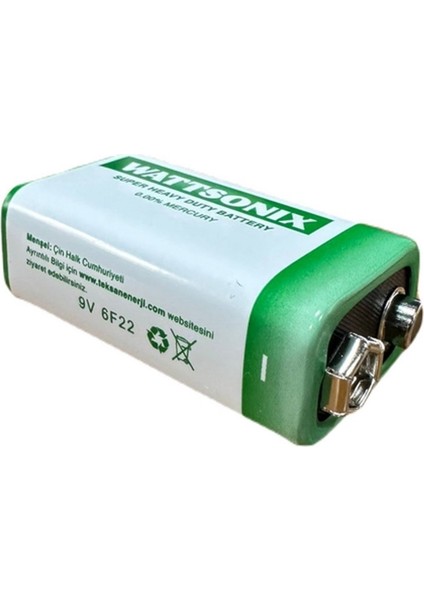 Çinko Karbon 6F22 9 Volt Pil (20'li Paket) fiyatları