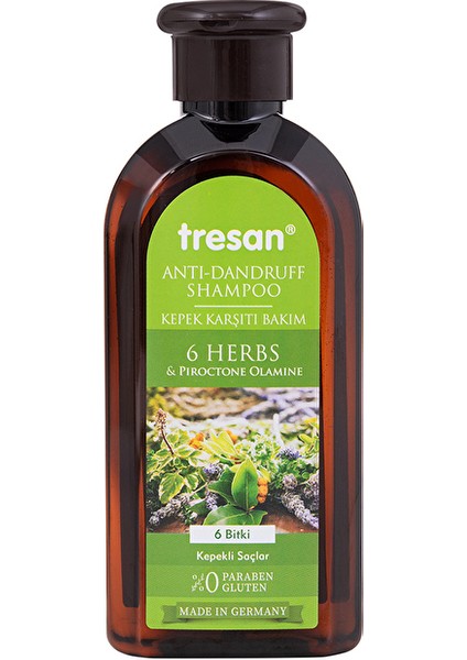 2 Adet Tresan Şampuan 300 ml 6 Bitki Kepek Karşıtı Bakım